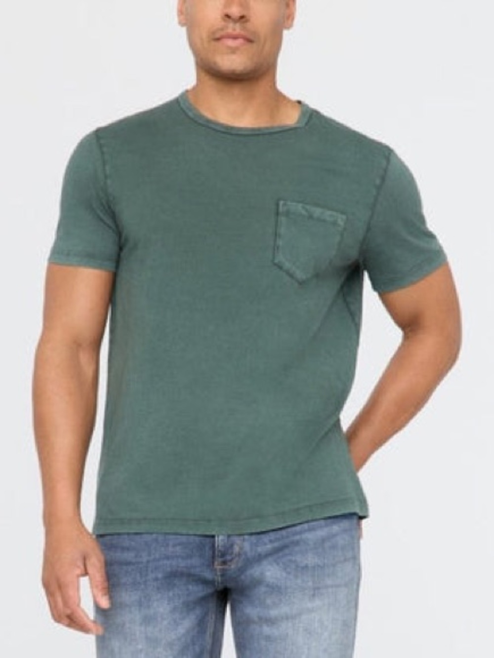 DU/ER Men’s Short-Sleeve Pocket Tee — Dusty Teal